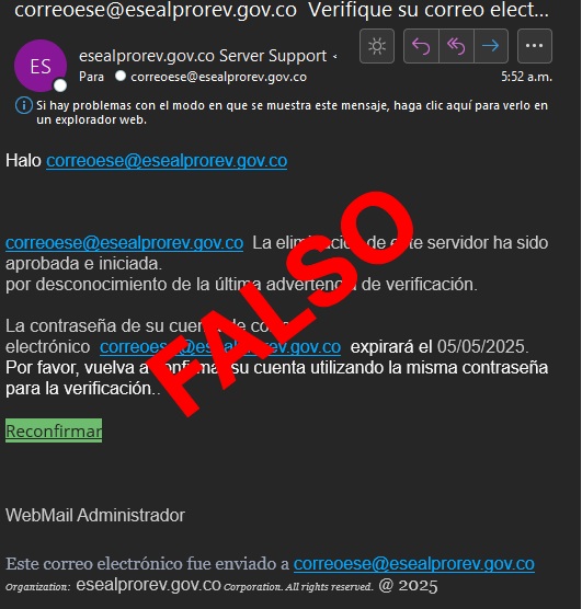 CORRREO FALSO